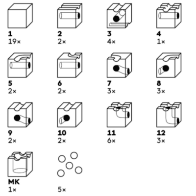 Éléments de jeu Cuboro Standard 50