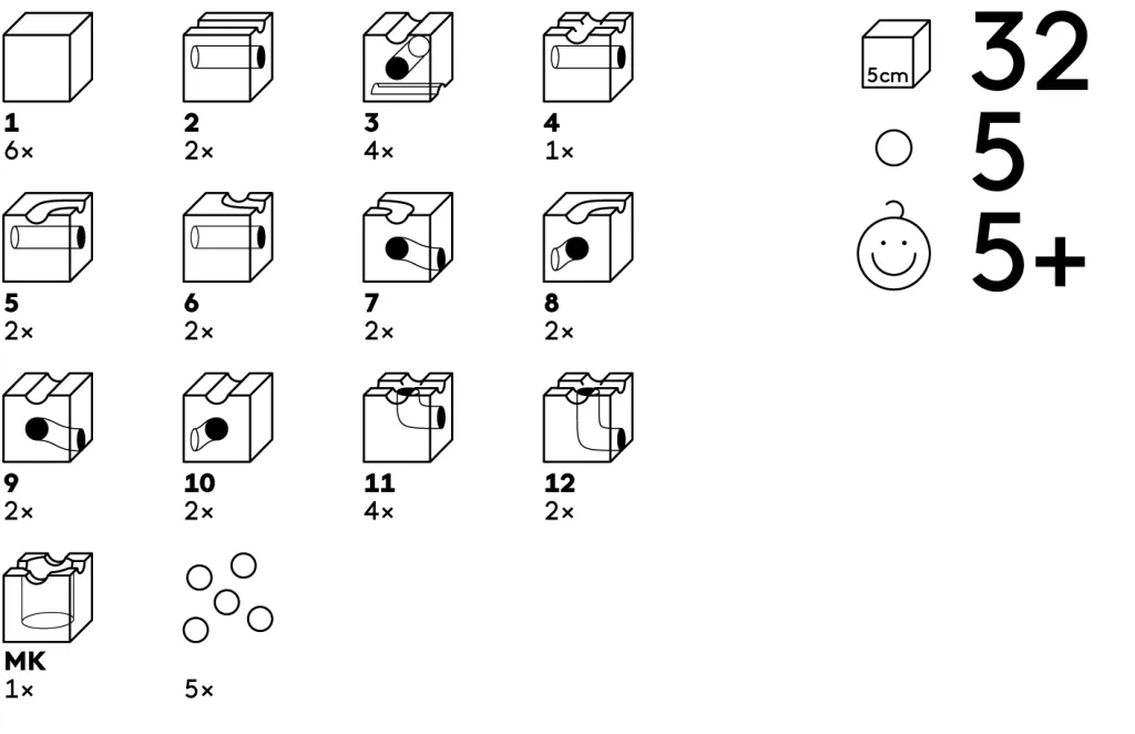 Circuit pour Billes 8 elements 203 CUBORO STANDARD CUBORO 32