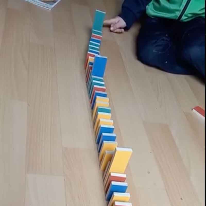 Jouer entre frères avec les PESTAS 1 Circuit de dominos