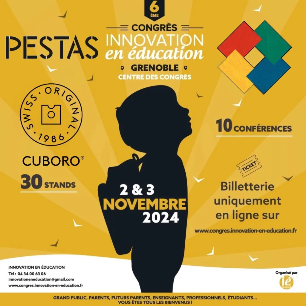 PESTAS et Cuboro au Congrès de l'Éducation Innovante à Grenoble 1 Cuboro et PESTAS sur l'affiche de Innovation en Education