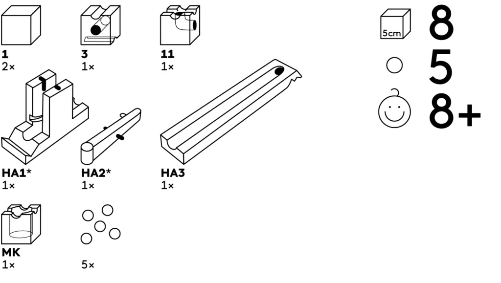 Circuit pour Billes 43 Cuboro KICK