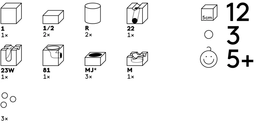 Circuit pour Billes 39 elements 222 CUBORO JUMP 1